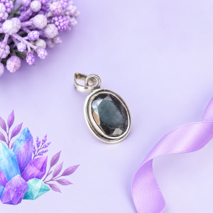 Golden Pyrite Faceted Pure Silver Pendants