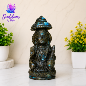 Labradorite Crystal Hanuman ji Idol