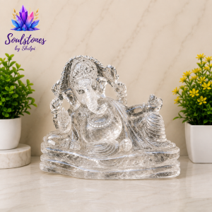 Clear Quartz Crystal Lord Ganesha Idol