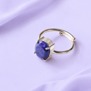 Lapis Lazuli Diamond Cut Ring