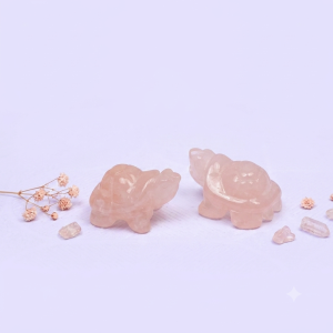 Rose Quartz Small Crystal Turtle