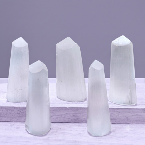 Selenite Free Form Points
