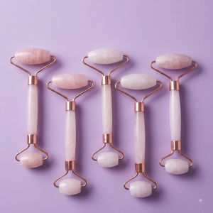 Rose Quartz Roller Rose Gold
