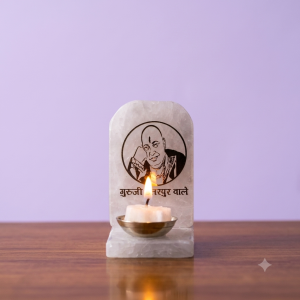 Divine Chhatarpur Wale Guruji Blessings Quartz Diya Stand